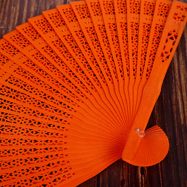 2023 Wholesale Hotel Wedding Souvenir Bamboo Handheld Fan Custom Wooden Hand Fan