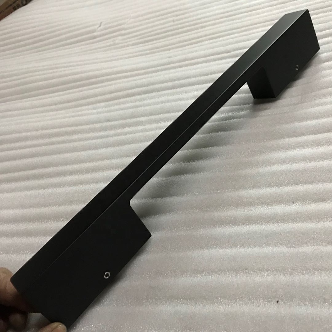 Hot sale square shape 304 stainless steel single side matt black door handle