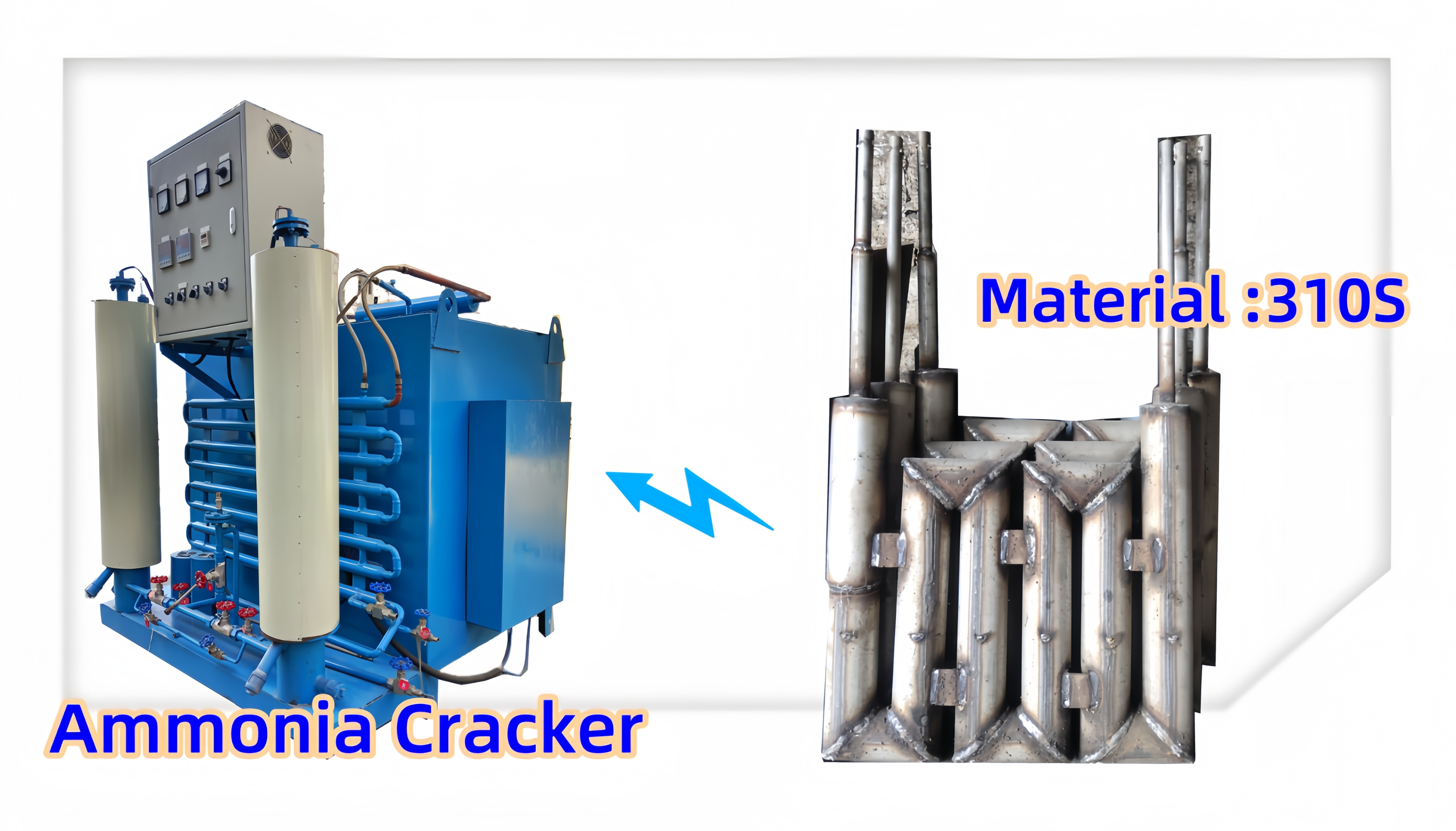 Furnace pipe of ammonia cracker , ammonia decomposition furnace made of material 310S