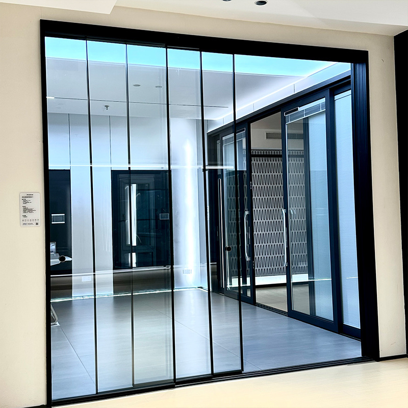 Redoak Custom Doors Tempered Glass Ultra Slim Sliding Doors Bulletproof Aluminum Sliding Doors and Windows Factory Price