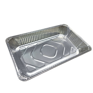 Rectangular 15 pack  21"*13"  full  size steam  table  deep  aluminum foil  food  container  food foil tray 9700ml  with lid