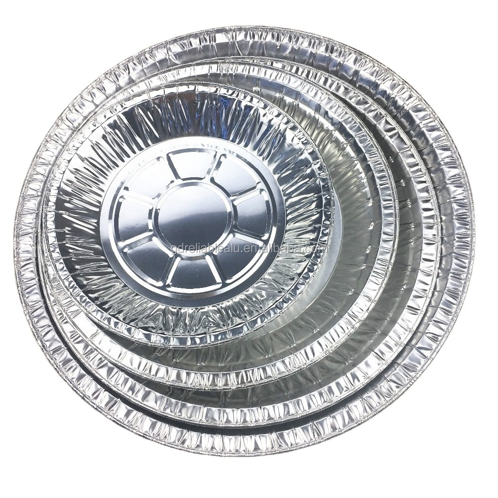 High temperature resistant 6 inch round environmentally friendly disposable aluminum foil pizza pie plate