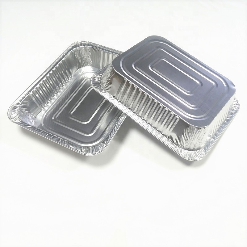 Heavy Duty Oblonghalf Size 9*13 Inch Steam Table Deep Aluminum Foil Container Pan Food Takeout Package  Aluminum Foil Tray