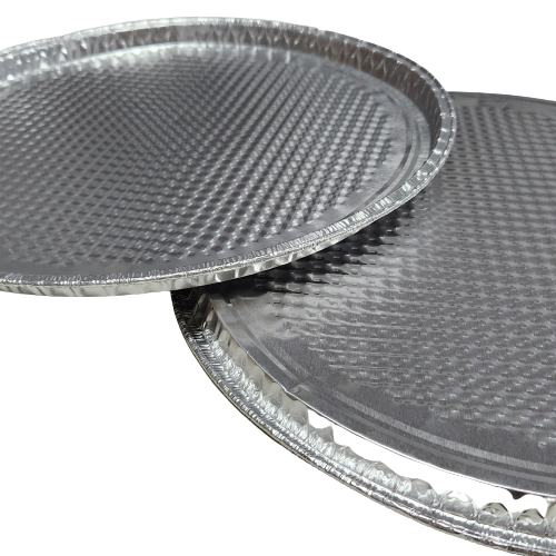 Eco Friendly Recyclable Round Shape13 inch Aluminum disposable plates baking use round shallow aluminum foil pie pans food tray