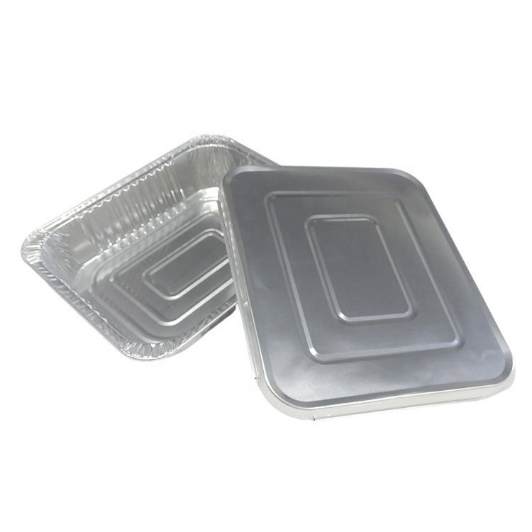 Heavy Duty Oblonghalf Size 9*13 Inch Steam Table Deep Aluminum Foil Container Pan Food Takeout Package  Aluminum Foil Tray