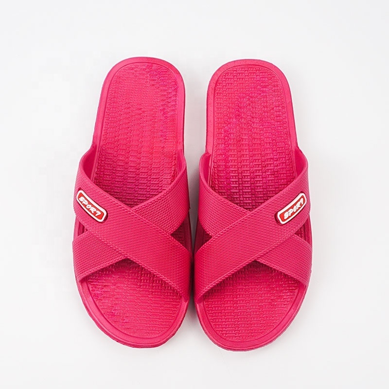 Cost-effective Plastic Home Slippers Mature Thick Sole Solid Color Non-slip Indoors Sandals For Women