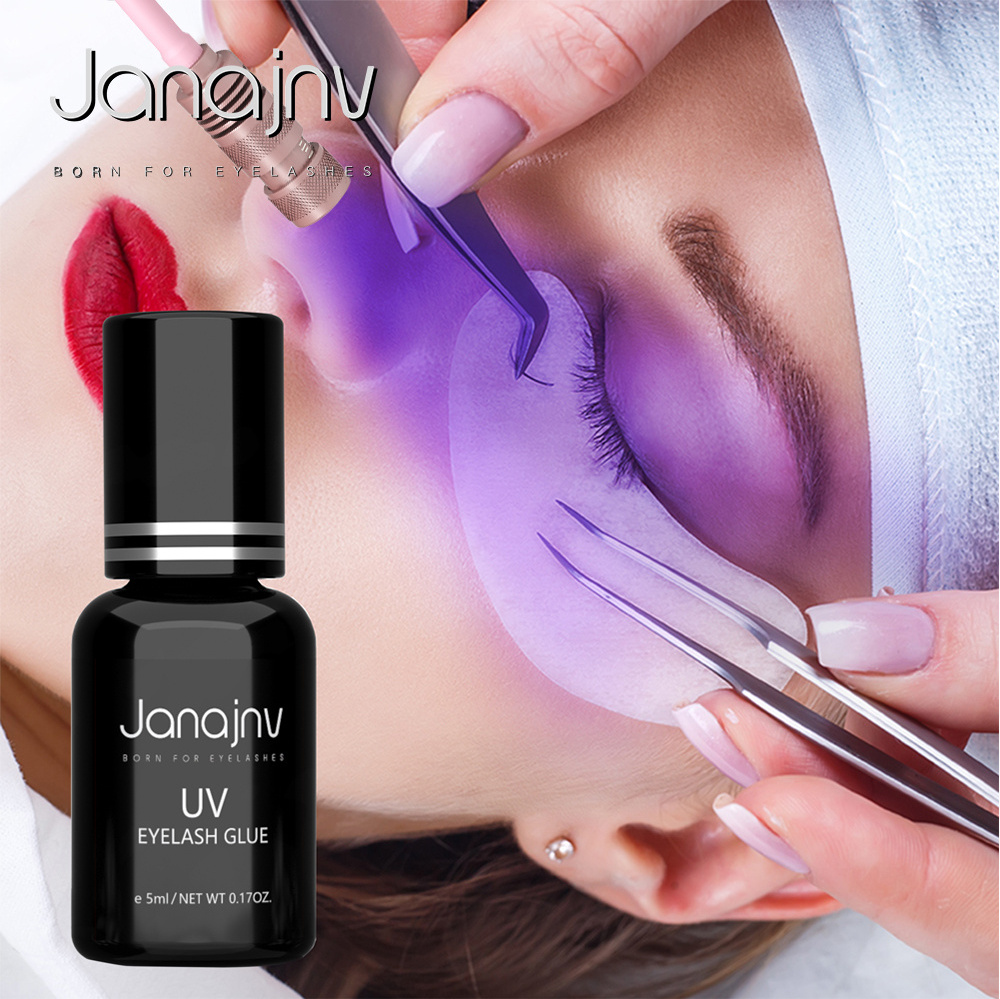 JANAJNV  Private label uv glue eyelash LED UV eyelash glue with wholesale uv glue lashes/lash extension glue/uv lash glue