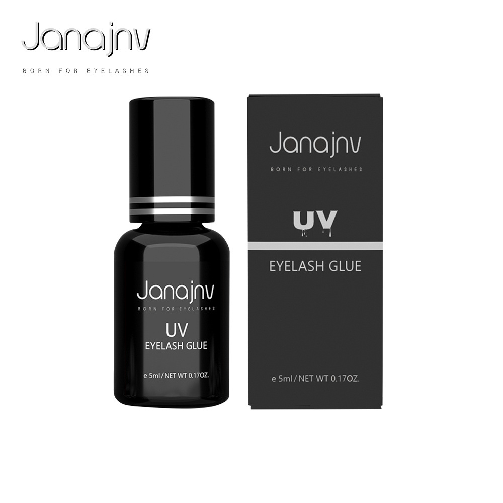 Janajnv wholesale 1-2 SEC uv individual beam light lash glue microwave uv curing clear uv lash glue