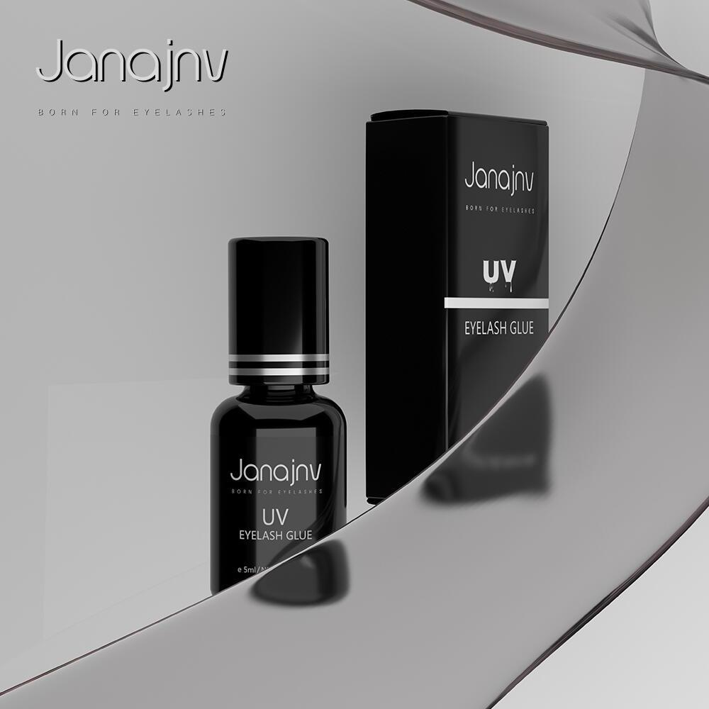 Janajnv wholesale 1-2 SEC uv individual beam light lash glue microwave uv curing clear uv lash glue