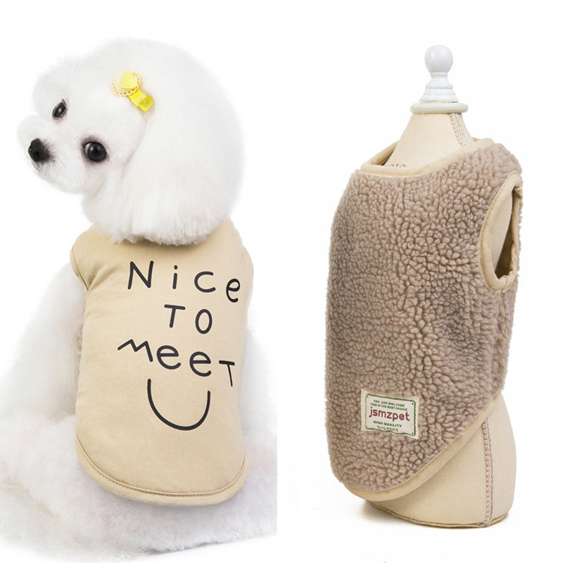 Hot selling Double-sided vest Teddy clothes wholesale pet clothing dog vest cashmere waistcoat autumn and winter cat clothing