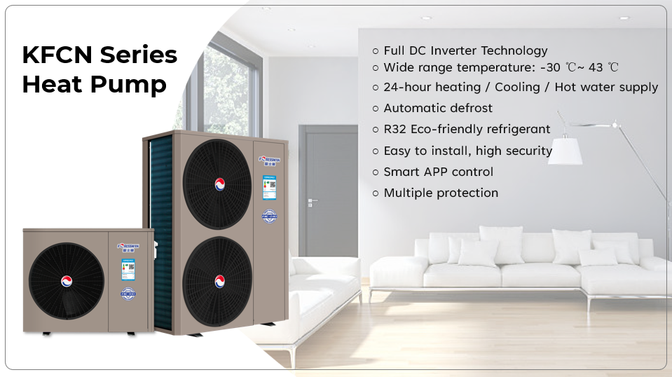 Micro Heat Pump DC Inverter Air to Water Heat Pump for floor heating cooing hot water