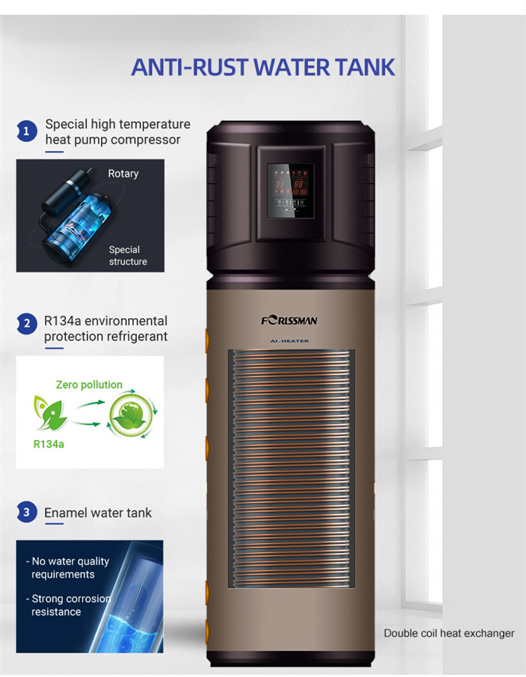 Air to water R134a  hot water all in one heat pump hot water heater pompe a chaleur air eau