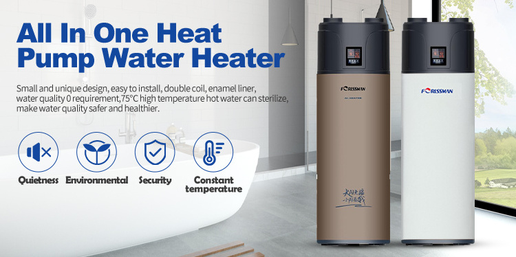 60Hz 150L 200L shower boiler air to water all in one air source heat pump water heaters