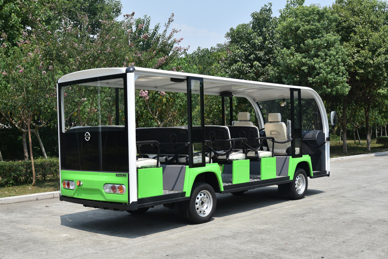 2024 New 14 Seater Sightseeing Car Bus Electric Garden Utility Vehicles Open Top Bus For Sale