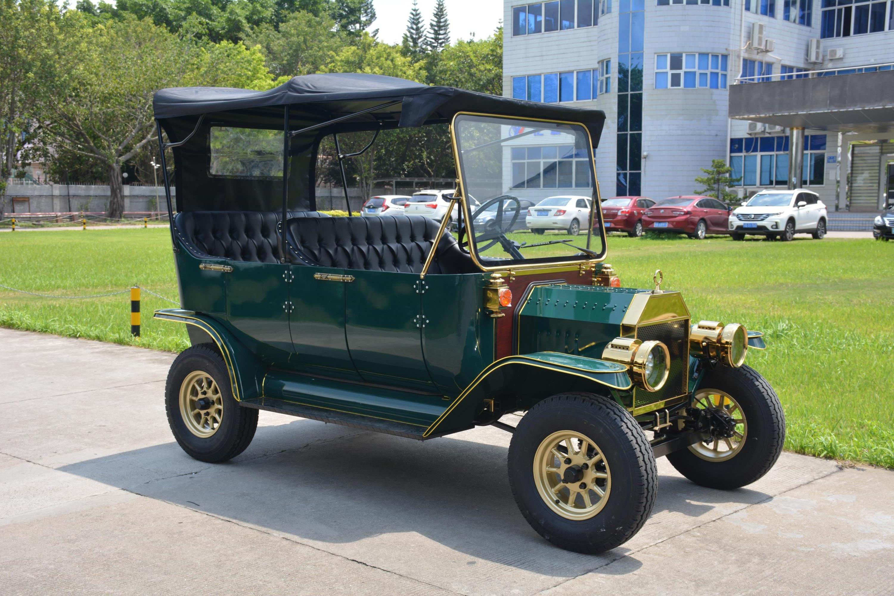 5 Seater Electric Golf Carts Sightseeing Scooter Club Car with Windshield Retro Vehicle for Sale