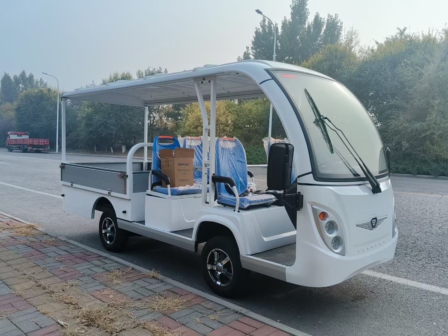 Wholesale Sightseeing Electric Car 48v 72v Golf Cart Motors 14 Seater Lithium Lead-acid Battery Fourteen Person Golf Cart