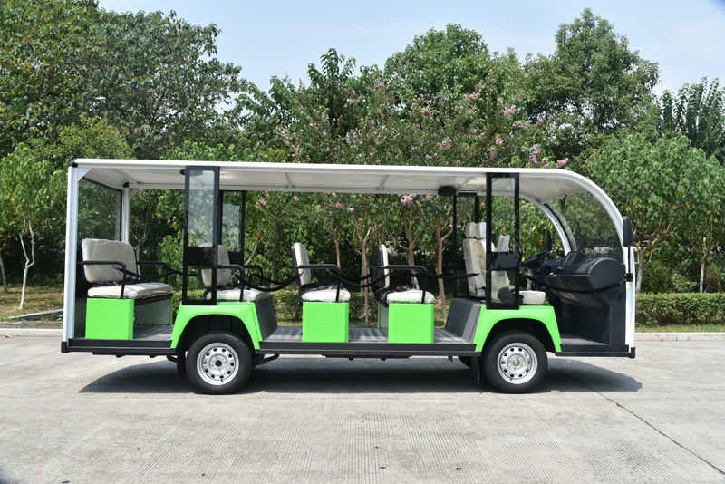 2024 New 14 Seater Sightseeing Car Bus Electric Garden Utility Vehicles Open Top Bus For Sale