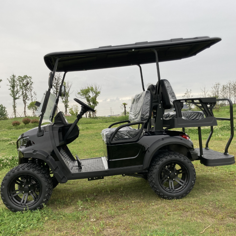 OEM ODM 10 Inch Big Screen China Golf Cart 48V 72V 5KW Max 28Mph Lifted 4 Seater Electric Golf Cart Off Road Wheel Club Car