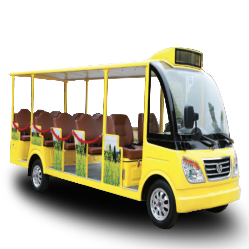 China manufacturer school patrol sightseeing car 14 sets electric mini bus sightseeing bus cheap for tour