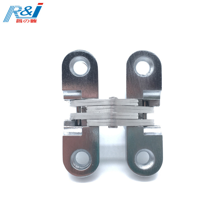 heavy duty zinc alloy 180 degree cross concealed hidden invisible hinge for gate or cabinet