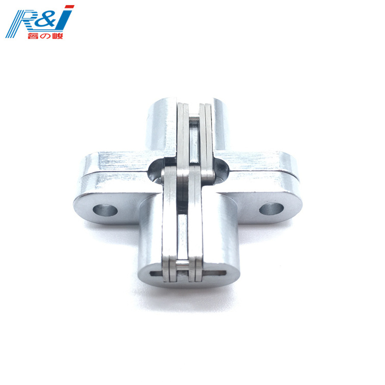 heavy duty zinc alloy 180 degree cross concealed hidden invisible hinge for gate or cabinet