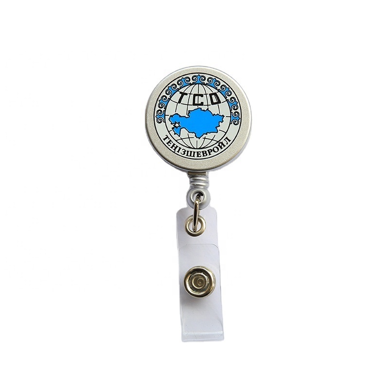 Retractable Popular Badge Reel Holder Wholesale Customized Sublimation Plastic Name Tag Cute Yoyo Badge Clip With Id Card Holder