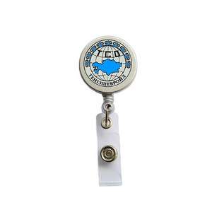 Retractable Popular Badge Reel Holder Wholesale Customized Sublimation Plastic Name Tag Cute Yoyo Badge Clip With Id Card Holder