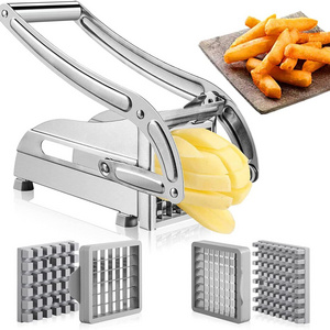 Sturdy Kitchen Gadgets Stainless Steel Vegetable Fruit Chips Slicer Manual Potato Cutter French Fries Cutter