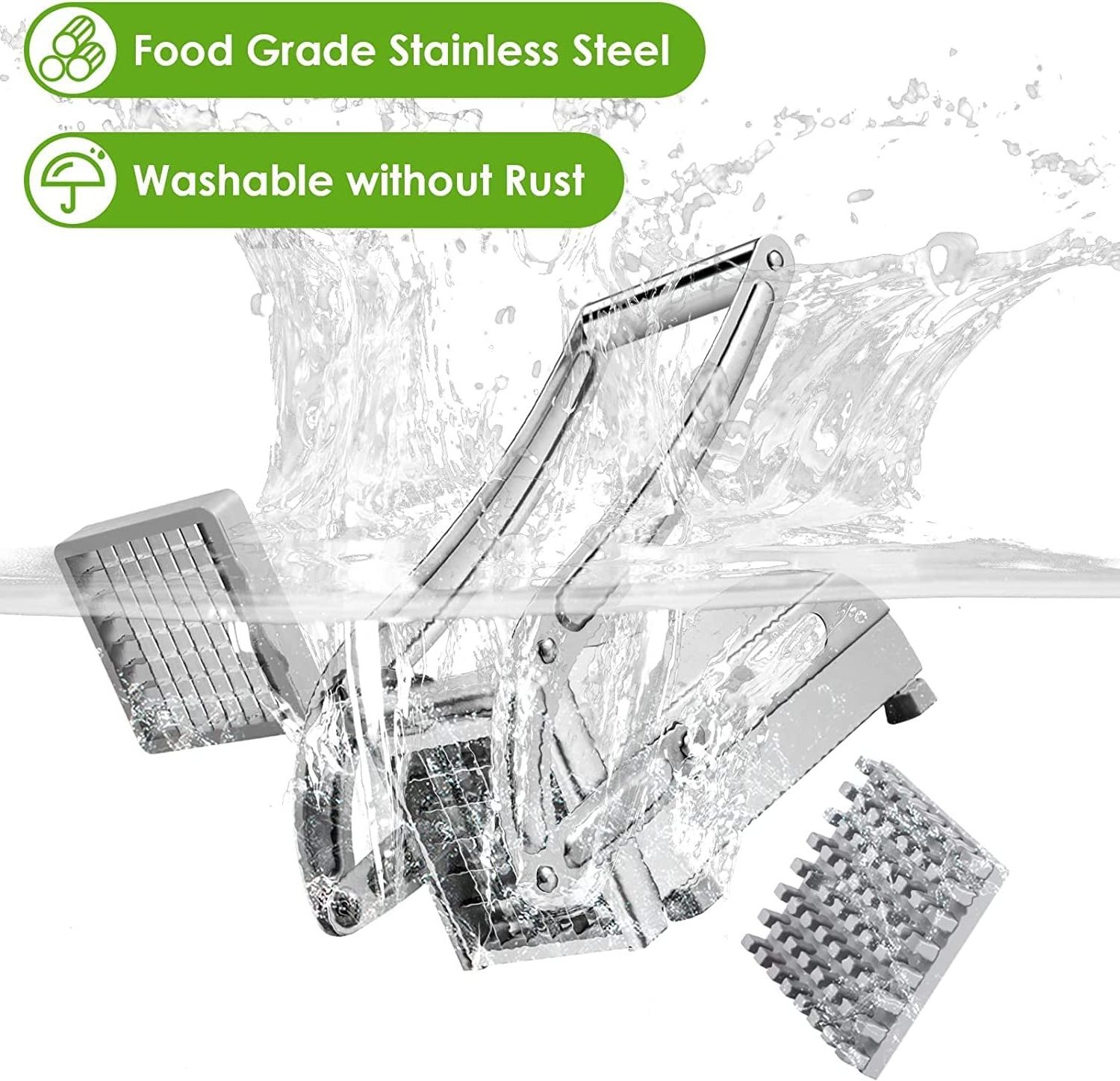 Sturdy Kitchen Gadgets Stainless Steel Vegetable Fruit Chips Slicer Manual Potato Cutter French Fries Cutter