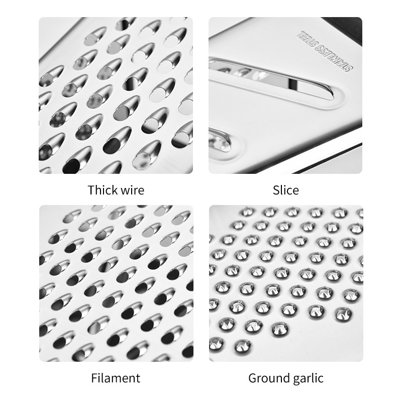 4 Sides Multifunctional Box Grater Cheese Zester Cheese Vegetable Grater With Container