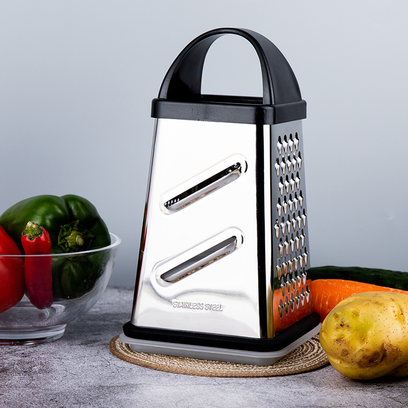 4 Sides Multifunctional Box Grater Cheese Zester Cheese Vegetable Grater With Container