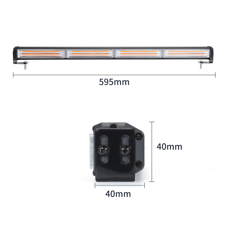 COB Strobe Flashing Light bar rooftop emergency light bar multi color multi size LED Warning Light for vehicle offroad