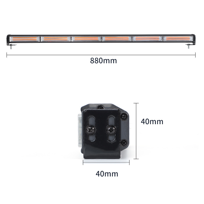 12-24v Led Flashing Light Bar Car Beacon Warning Light COB Emergency Strobe Fog Lamp Autos Led Driving Caution Lights