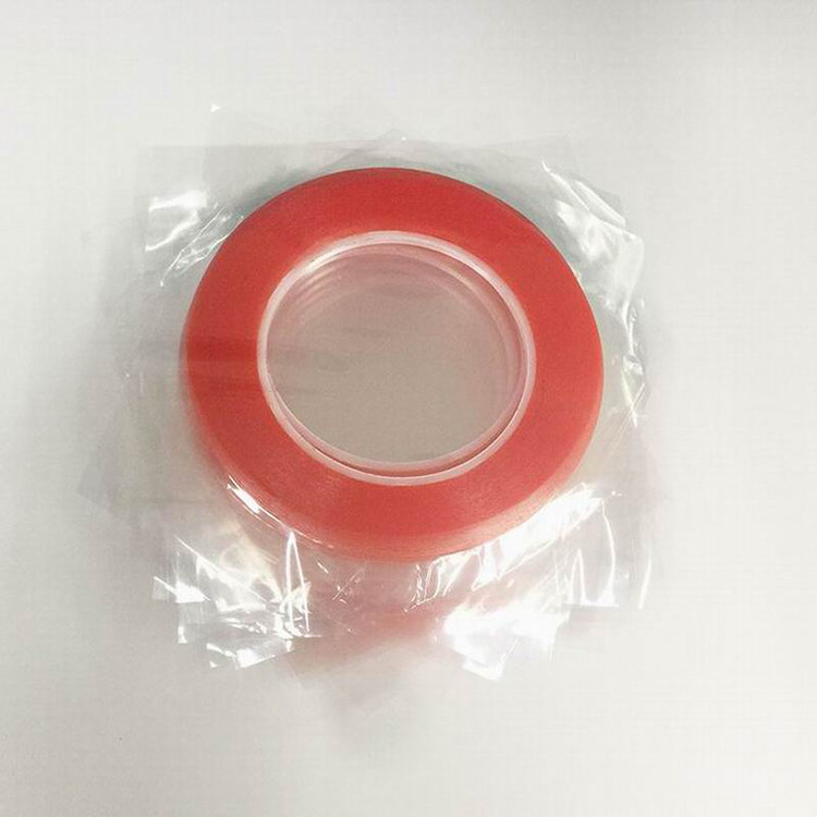 3 MM Width 25 M Length Strong Acrylic Adhesive Red Film Clear Double Sided Tape Sticker