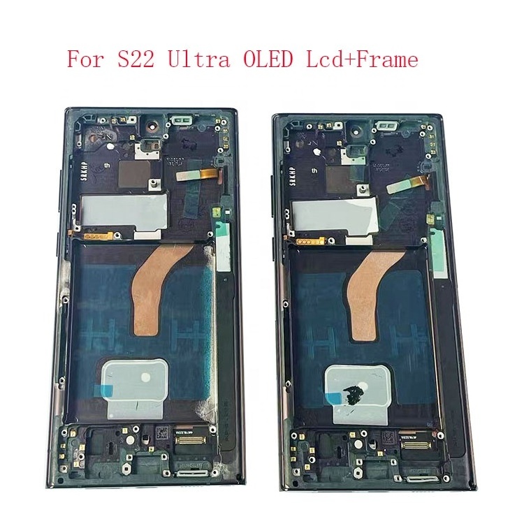 OLED Display LCD Touch Screen With frame bezel frame  Replacement For  S22 Ultra