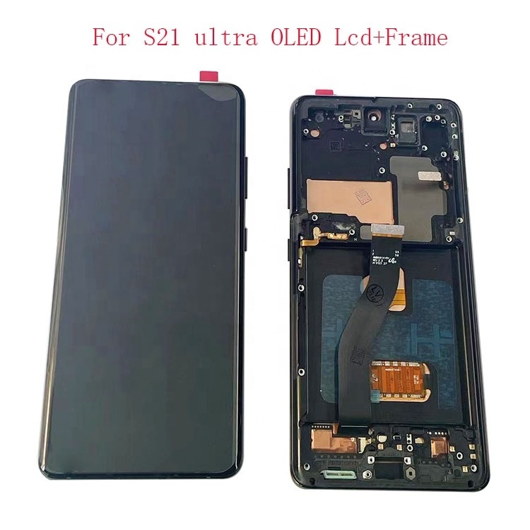 OLED Display LCD Touch Screen With frame bezel frame  Replacement For  S22 Ultra