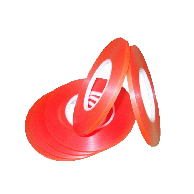 3 MM Width 25 M Length Strong Acrylic Adhesive Red Film Clear Double Sided Tape Sticker