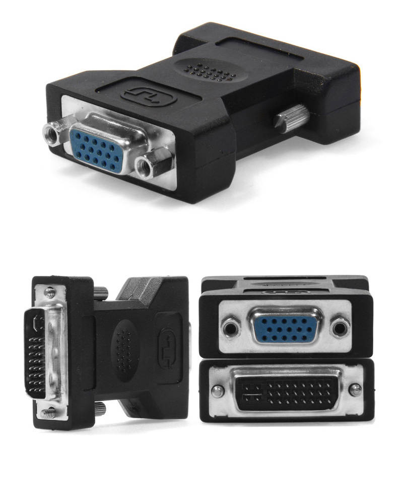 Dvi-d To Vga Adapter Dvi 24+1/24+5 Pin Male To Vga 15 Pin Female Adapter Converter