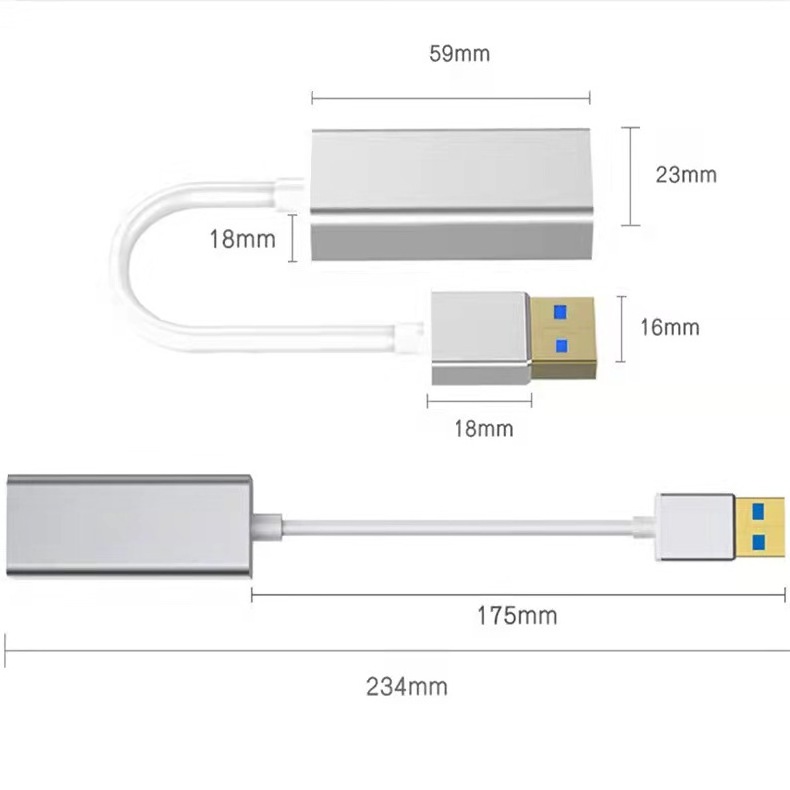 Network Card Lan Converter Driver Cards 1000m Usb C Ethernet Adapter Rj45 Gigabit Mini Port 10g PVC Monitor Poly Bag Polybag