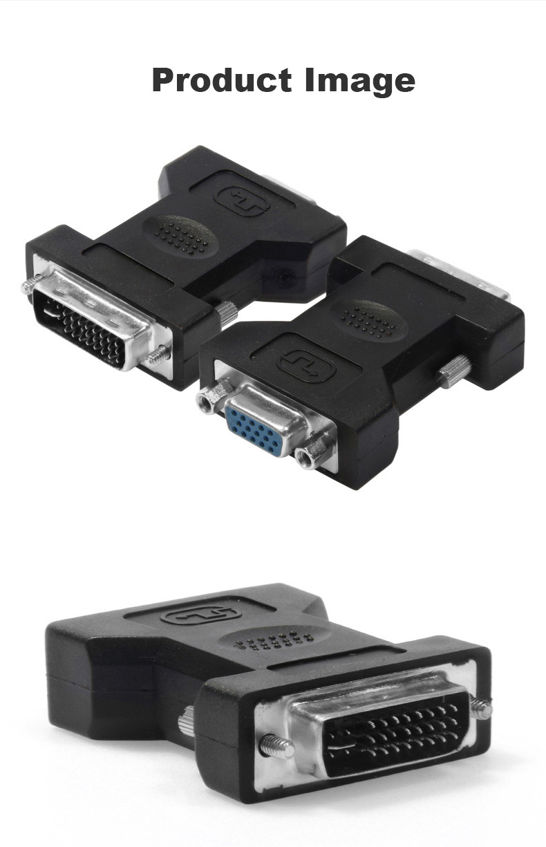 Dvi-d To Vga Adapter Dvi 24+1/24+5 Pin Male To Vga 15 Pin Female Adapter Converter