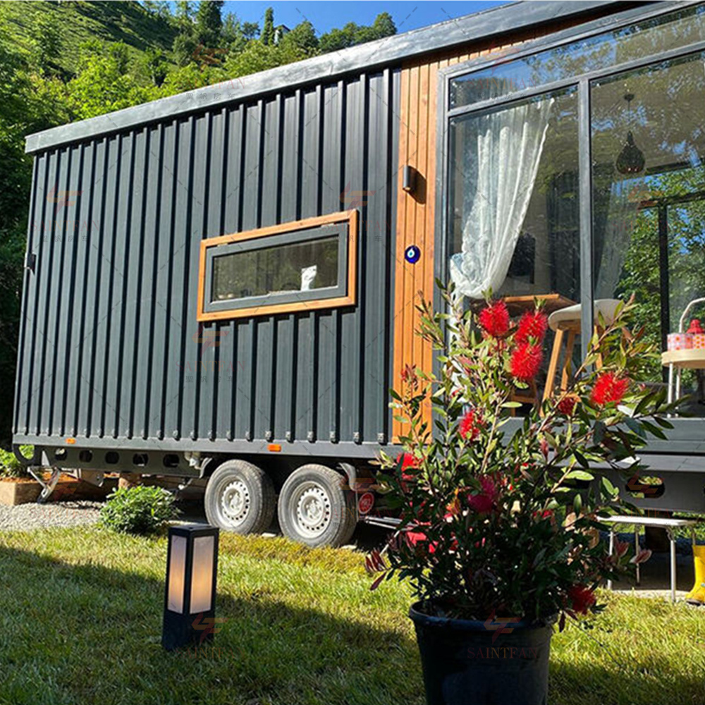 Tiny House Trailer Modern Design Garden Building Outdoor Camping Kit Comfortable and Warm House Tiny House on Wheels