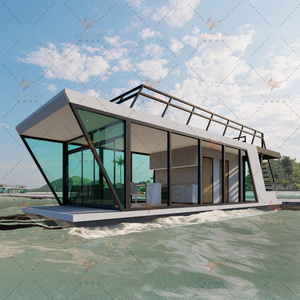 Newly designed house boat Aluminum pontoon boat for sale Space capsule house