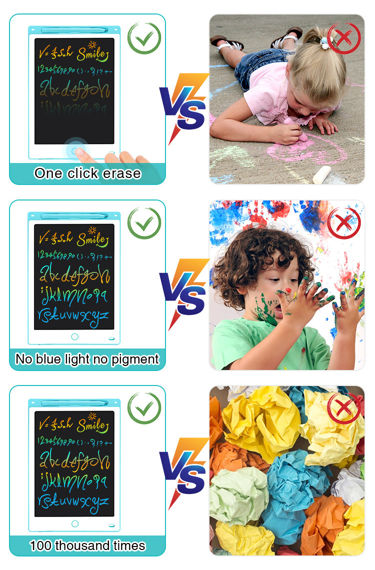 Sky Para Children With 8.5"inch scoreboard Oem Nook Colourful Counter Doodling Kids Message Lap 10 writing Tablet For Kids