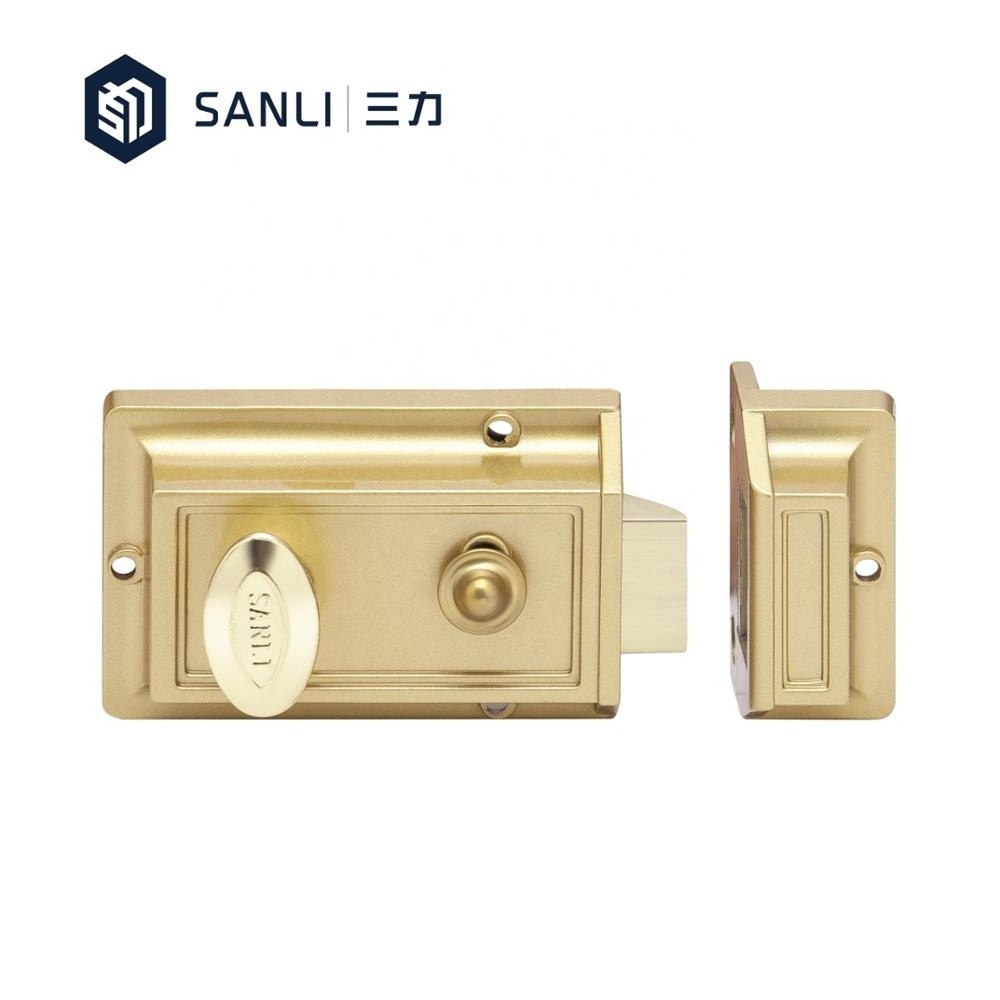 SL-564 branded security door brass cylinder rim lock night latch