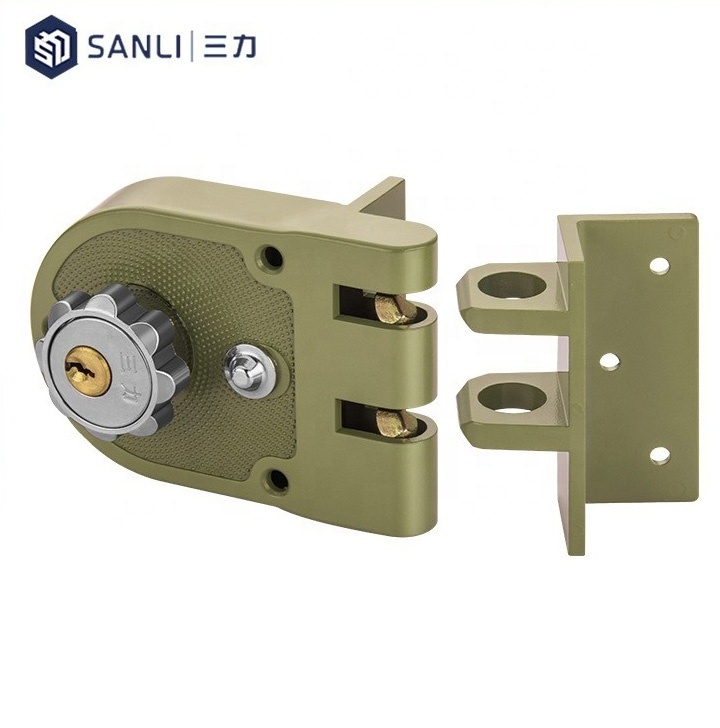 China Manufacturer 558B Jimmy Proof Deadbolt Door Lock Mexico Rim Lock Jimmy Proof Lock