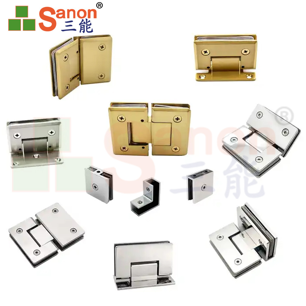 SANON Bathroom Glass Door System Stainless Steel 304 Showroom Glass Fitting Sliding Shower Doors Hardware Kit