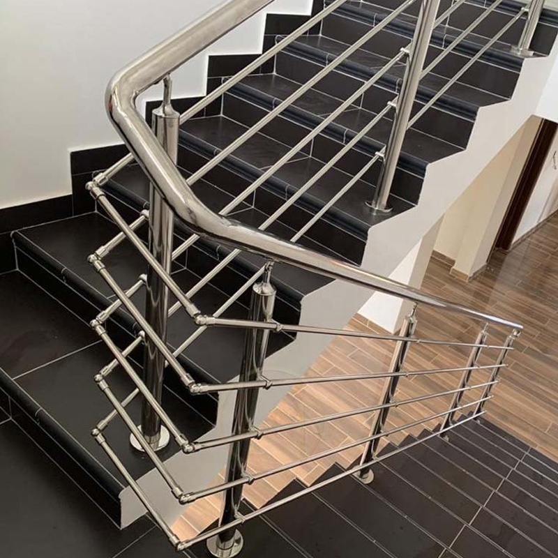 Simple Design 304 316 Stainless Steel Staircase Designs Stainless Steel Pipe Post Balustrade Cable Railing Kit System