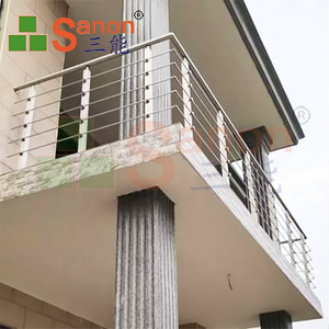 Modern Design Balcony Cross Tube Balustrades 304 316 Round Tubular Stainless Steel Pipe Railing