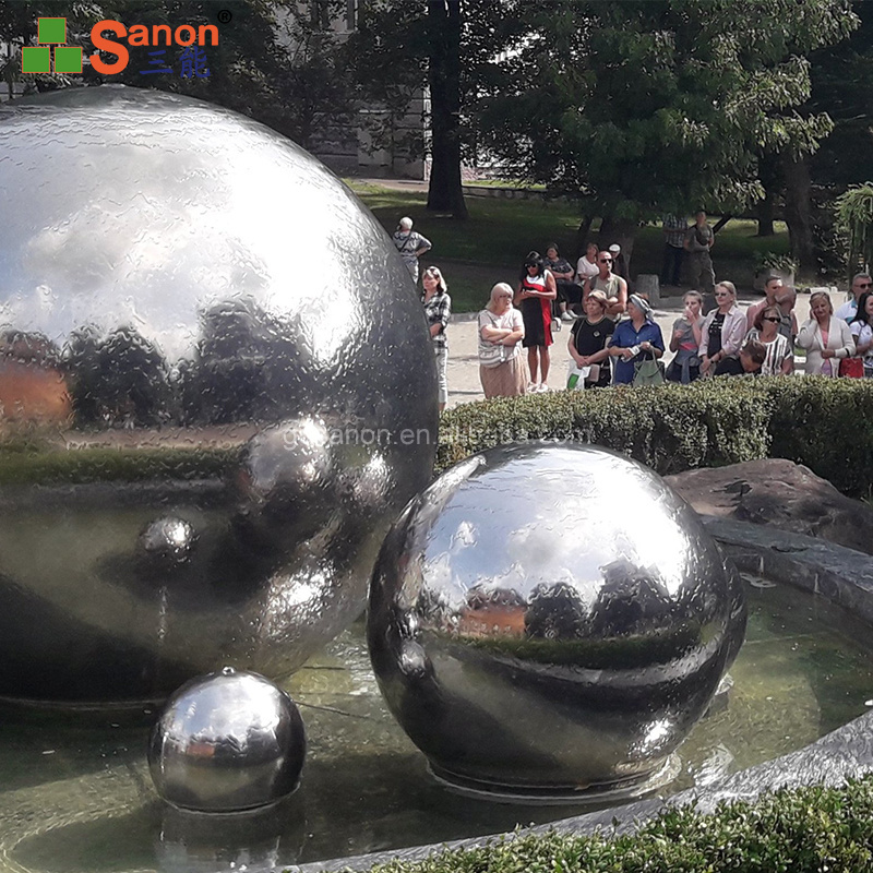 Customized Size Garden Metal Spheres Golden Polished Mirror Stainless Steel Decorative Ball