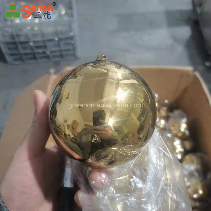 Customized Size Garden Metal Spheres Golden Polished Mirror Stainless Steel Decorative Ball